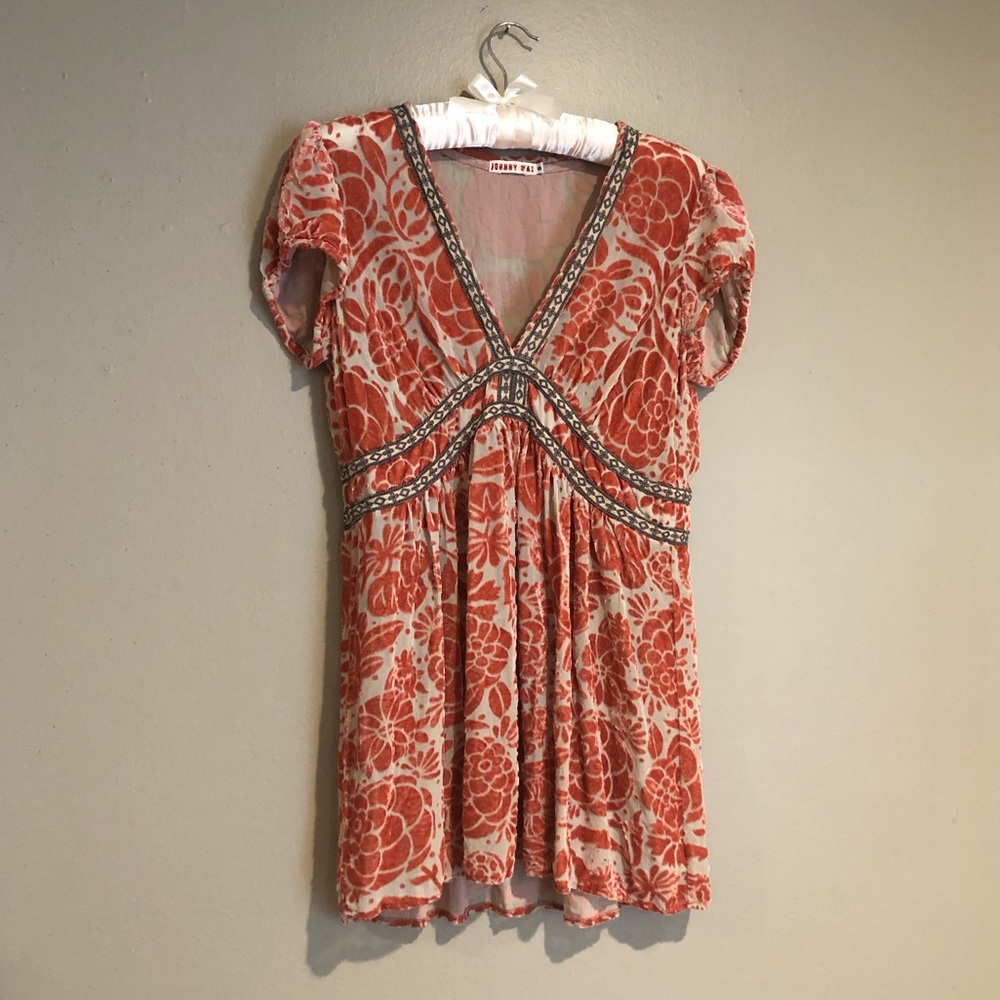 Johnny Was babydoll velvet top